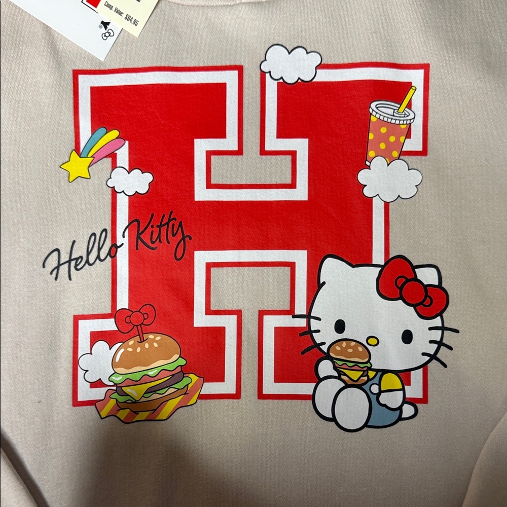 Hello Kitty Women’s Beige Sweatpants with Red Accents - Picture 2 of 8